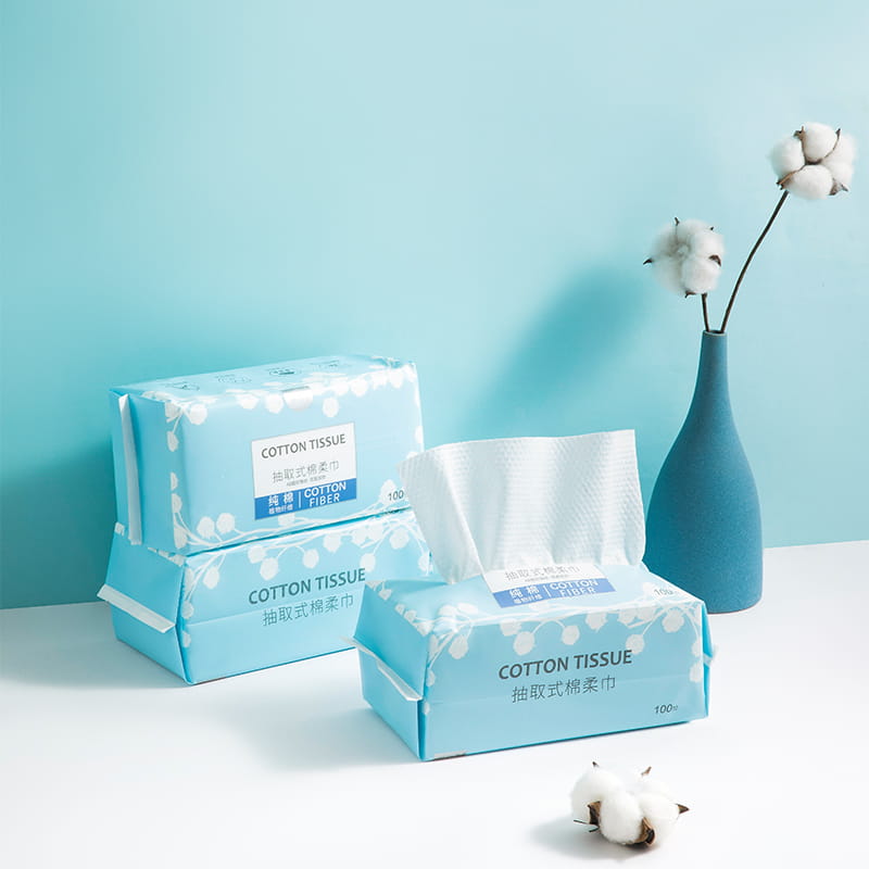 100% Cotton Facial Tissue